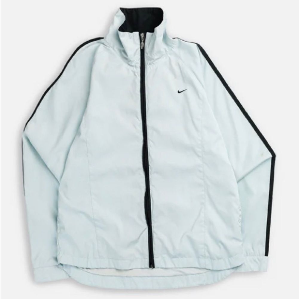 Nike Baby Blue / Black Full Zip Windbreaker/ Track Jacket Size Large